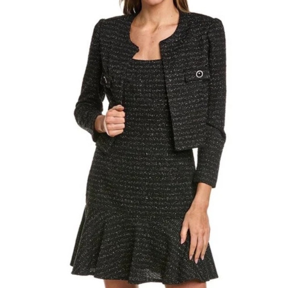 New  Set Taylor Boucle mini Dress with Jacket size 8